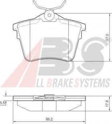 A.B.S. 37466 OE - Kit de plaquettes de frein, frein à disque cwaw.fr