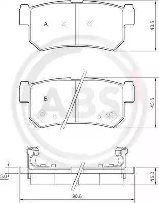 Koreastar KBPY-013 - Kit de plaquettes de frein, frein à disque cwaw.fr