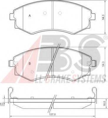 A.B.S. 37468 OE - Kit de plaquettes de frein, frein à disque cwaw.fr