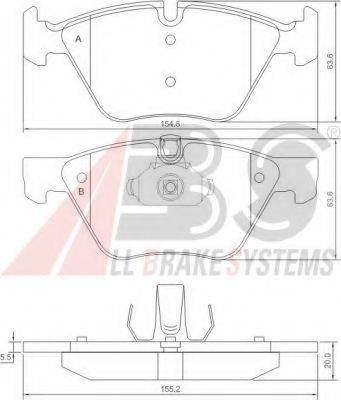 A.B.S. 37409 OE - Kit de plaquettes de frein, frein à disque cwaw.fr