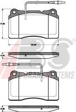 A.B.S. 37408 OE - Kit de plaquettes de frein, frein à disque cwaw.fr