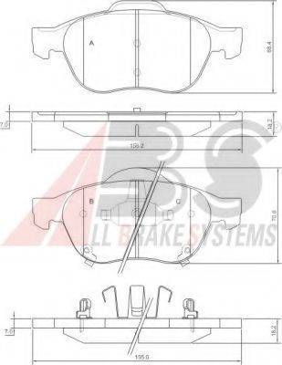 A.B.S. 37402 OE - Kit de plaquettes de frein, frein à disque cwaw.fr