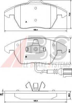 A.B.S. 37414 OE - Kit de plaquettes de frein, frein à disque cwaw.fr