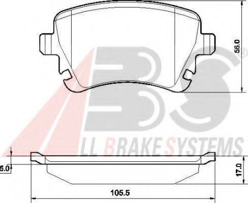 A.B.S. 37411 OE - Kit de plaquettes de frein, frein à disque cwaw.fr