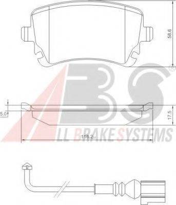 A.B.S. 37413 OE - Kit de plaquettes de frein, frein à disque cwaw.fr