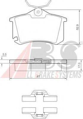 A.B.S. 37412 OE - Kit de plaquettes de frein, frein à disque cwaw.fr