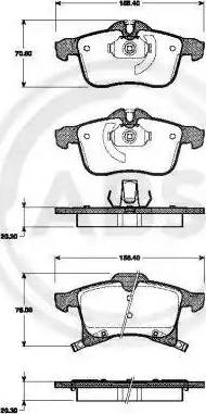 A.B.S. 37484 - Kit de plaquettes de frein, frein à disque cwaw.fr