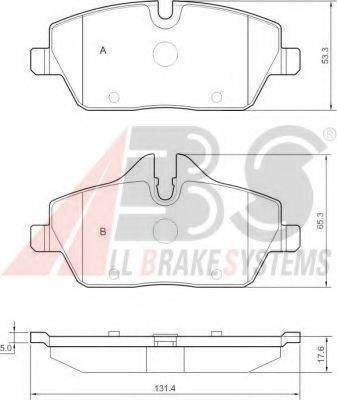 A.B.S. 37434 OE - Kit de plaquettes de frein, frein à disque cwaw.fr