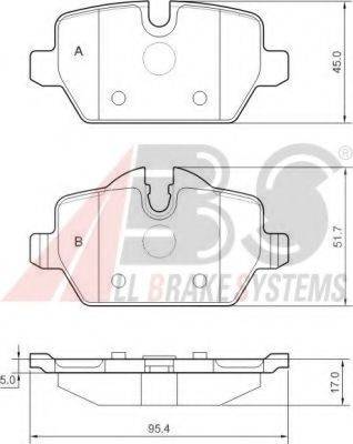 A.B.S. 37435 OE - Kit de plaquettes de frein, frein à disque cwaw.fr