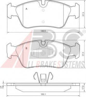 A.B.S. 37436 OE - Kit de plaquettes de frein, frein à disque cwaw.fr