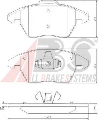 A.B.S. 37429 OE - Kit de plaquettes de frein, frein à disque cwaw.fr