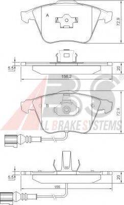 A.B.S. 37426 OE - Kit de plaquettes de frein, frein à disque cwaw.fr