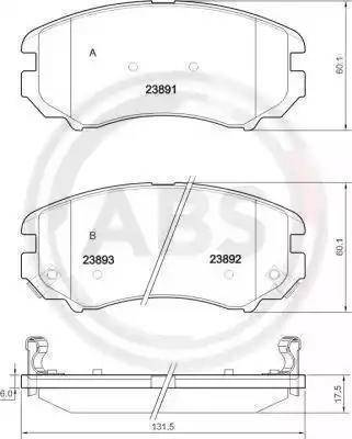 BOSCH 0 986 AB1 234 - Kit de plaquettes de frein, frein à disque cwaw.fr