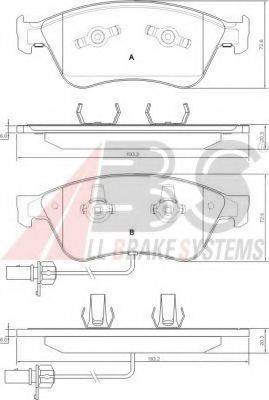 A.B.S. 37427 OE - Kit de plaquettes de frein, frein à disque cwaw.fr