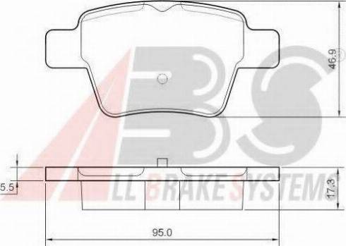 A.B.S. 37475 OE - Kit de plaquettes de frein, frein à disque cwaw.fr