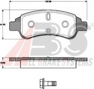 A.B.S. 37476 OE - Kit de plaquettes de frein, frein à disque cwaw.fr