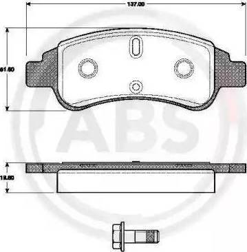 A.B.S. 37476 - Kit de plaquettes de frein, frein à disque cwaw.fr