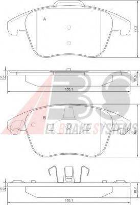 A.B.S. 37599 OE - Kit de plaquettes de frein, frein à disque cwaw.fr