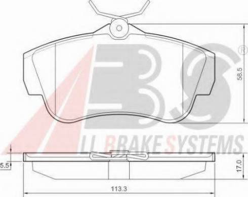 A.B.S. 37590 OE - Kit de plaquettes de frein, frein à disque cwaw.fr