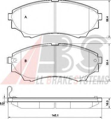 A.B.S. 37540 OE - Kit de plaquettes de frein, frein à disque cwaw.fr