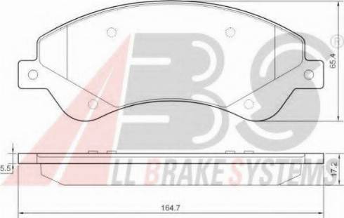 A.B.S. 37559 OE - Kit de plaquettes de frein, frein à disque cwaw.fr