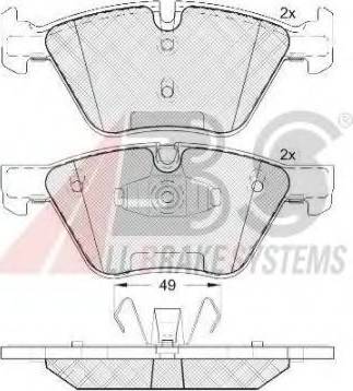 A.B.S. 37551 OE - Kit de plaquettes de frein, frein à disque cwaw.fr