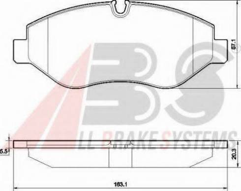 A.B.S. 37553 OE - Kit de plaquettes de frein, frein à disque cwaw.fr