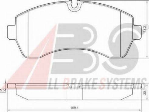 A.B.S. 37552 OE - Kit de plaquettes de frein, frein à disque cwaw.fr