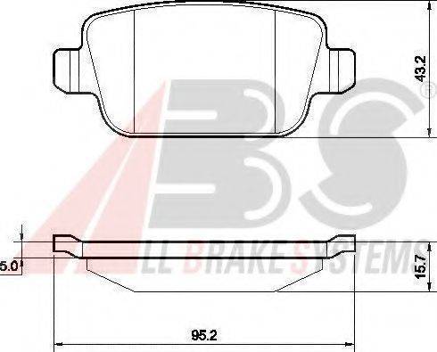 A.B.S. 37561 OE - Kit de plaquettes de frein, frein à disque cwaw.fr