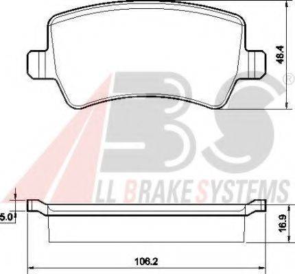 A.B.S. 37562 OE - Kit de plaquettes de frein, frein à disque cwaw.fr