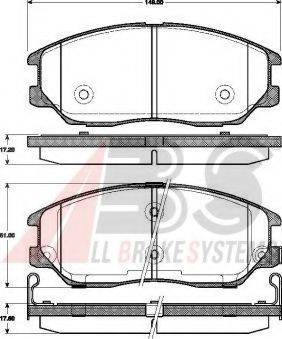 A.B.S. 37505 OE - Kit de plaquettes de frein, frein à disque cwaw.fr