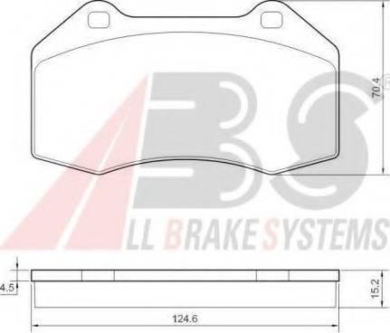 A.B.S. 37519 OE - Kit de plaquettes de frein, frein à disque cwaw.fr