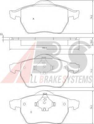 A.B.S. 37514 OE - Kit de plaquettes de frein, frein à disque cwaw.fr