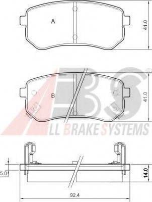 A.B.S. 37515 OE - Kit de plaquettes de frein, frein à disque cwaw.fr