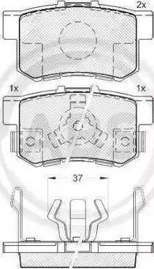 Koreastar KBPG-161 - Kit de plaquettes de frein, frein à disque cwaw.fr