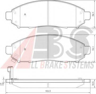 A.B.S. 37518 OE - Kit de plaquettes de frein, frein à disque cwaw.fr