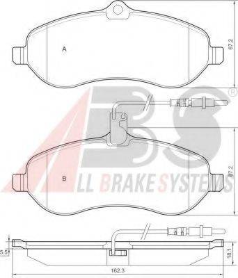 A.B.S. 37589 OE - Kit de plaquettes de frein, frein à disque cwaw.fr