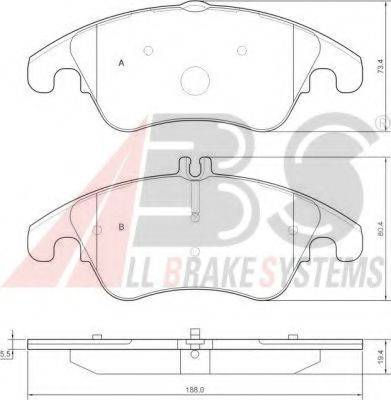 A.B.S. 37586 OE - Kit de plaquettes de frein, frein à disque cwaw.fr