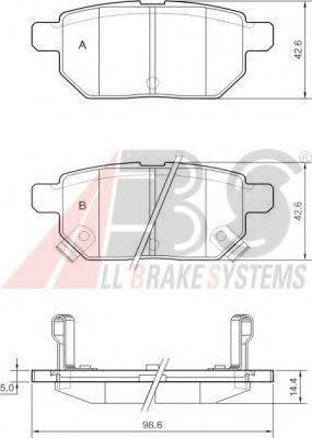 A.B.S. 37580 OE - Kit de plaquettes de frein, frein à disque cwaw.fr