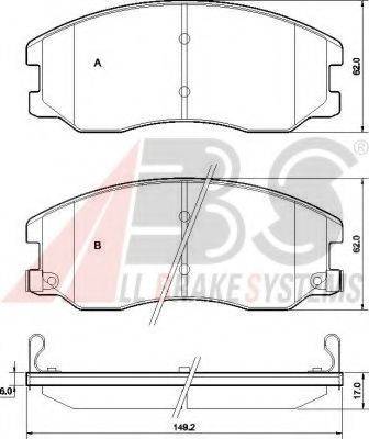 A.B.S. 37582 OE - Kit de plaquettes de frein, frein à disque cwaw.fr