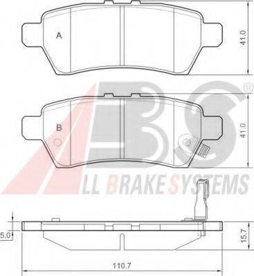 A.B.S. 37536 OE - Kit de plaquettes de frein, frein à disque cwaw.fr