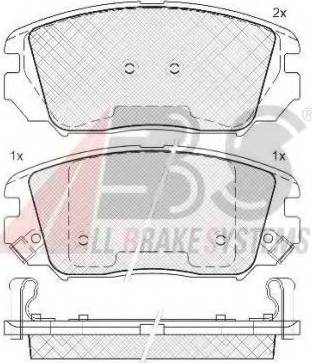 A.B.S. 37525 OE - Kit de plaquettes de frein, frein à disque cwaw.fr