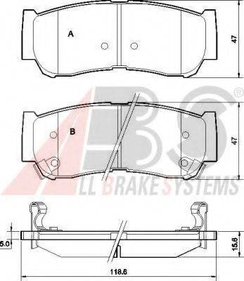 A.B.S. 37523 OE - Kit de plaquettes de frein, frein à disque cwaw.fr