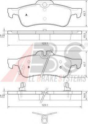 A.B.S. 37579 OE - Kit de plaquettes de frein, frein à disque cwaw.fr