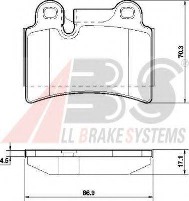 A.B.S. 37575 OE - Kit de plaquettes de frein, frein à disque cwaw.fr