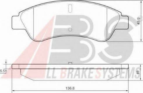 A.B.S. 37578 OE - Kit de plaquettes de frein, frein à disque cwaw.fr