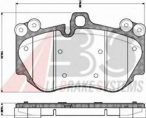 A.B.S. 37693 OE - Kit de plaquettes de frein, frein à disque cwaw.fr