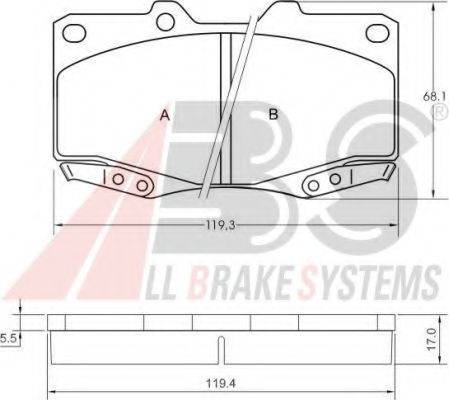 A.B.S. 37649 OE - Kit de plaquettes de frein, frein à disque cwaw.fr