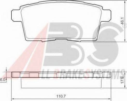 A.B.S. 37644 OE - Kit de plaquettes de frein, frein à disque cwaw.fr