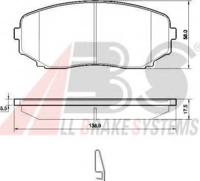 A.B.S. 37643 OE - Kit de plaquettes de frein, frein à disque cwaw.fr